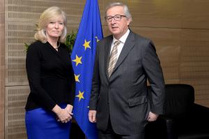 Europska ombudsmanica tijekom susreta s predsjednikom Europske komisije, Jean-Claudeom Junckerom.