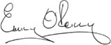 Emily O'Reillys underskrift