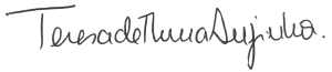 Teresa Anjinho's signature