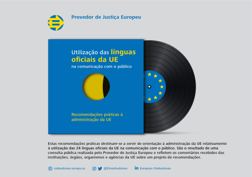 Utilização das línguas oficiais da UE