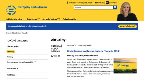 Sekcia Aktuality