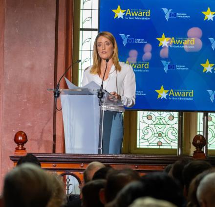 During her speech, President Metsola thanked the Ombudsman and her team for their work and highlighted O’Reilly’s personal and institutional commitment to high standards and their importance in supporting democracy.
